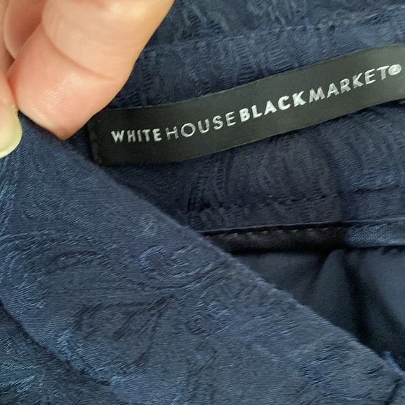 White House Black Market Dark Navy Dress Pants NWT - Picture 2 of 12